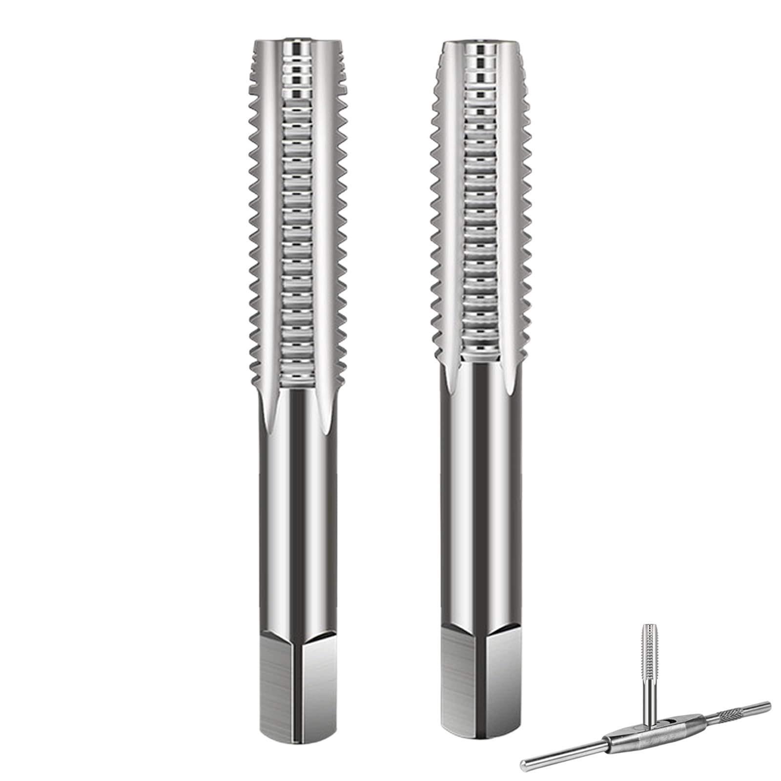 M14 x 1.5 Metric Hand Tap Set, Alloy Tool Steel Straight Flute Thread Tapping Tool, High Precision Manual Tap for Thread Repair, Suitable for Steel Aluminum Plastic