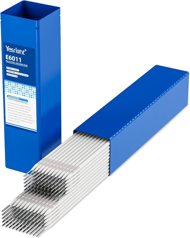 E6011 Welding Rods 3/32" Carbon Steel Stick Electrodes, 5LB | Strong Penetration & Easy Slag Removal, All-Position Cellulosic Welding Sticks for AC Arc Welding