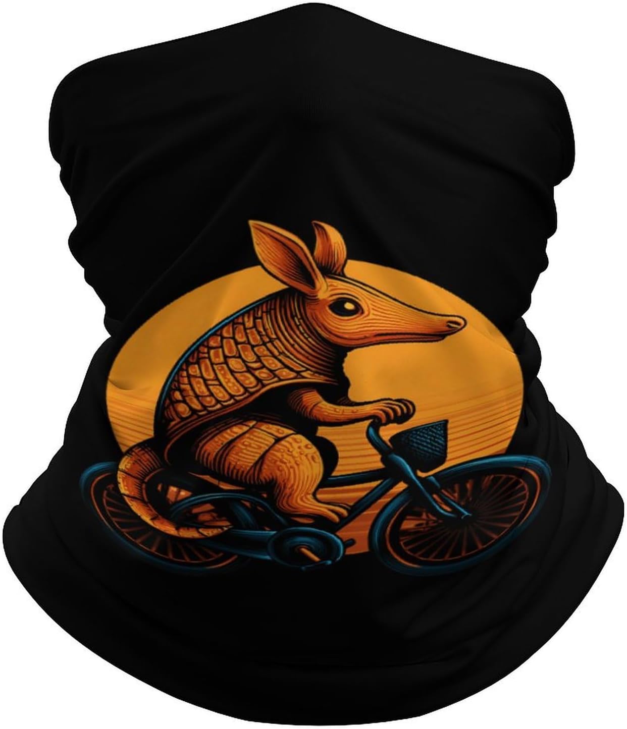 Armadillo ON A Bicycle Face Cover Neck Gaiters for Men Women Sun Protection Mask Scarf Hiking Bandana