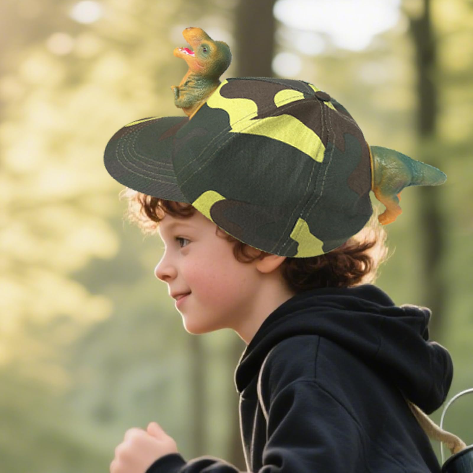 Czapka z daszkiem, urocza czapka dinozaura, modne nakrycia g?owy dla ch?opców, swobodna regulowana czapka z daszkiem wycieczki szkolne, przebieranki Halloween, dni pla?y, pikniki rodzinne