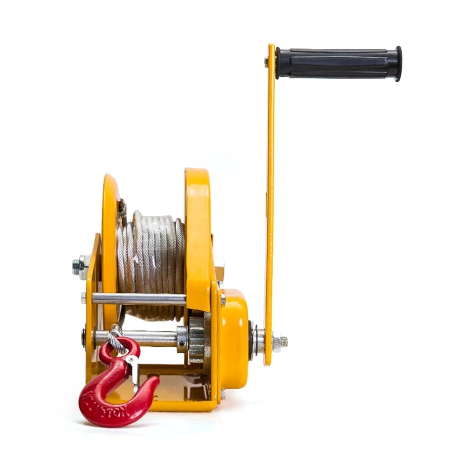 Verricello Elettrico, Verricello Manuale Autobloccante da 2600 Libbre, in Acciaio Inossidabile, per Barche, Camion, Auto, Sollevamento Manuale, Facile da Usare(Senza Fili-1)