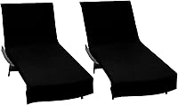 Vista 14 de COTTON CRAFT Funda para silla de piscina – Paquete de 2 – 100% algodón – Toalla de rizo suave hilado en anillo para spa – Funda para silla de playa