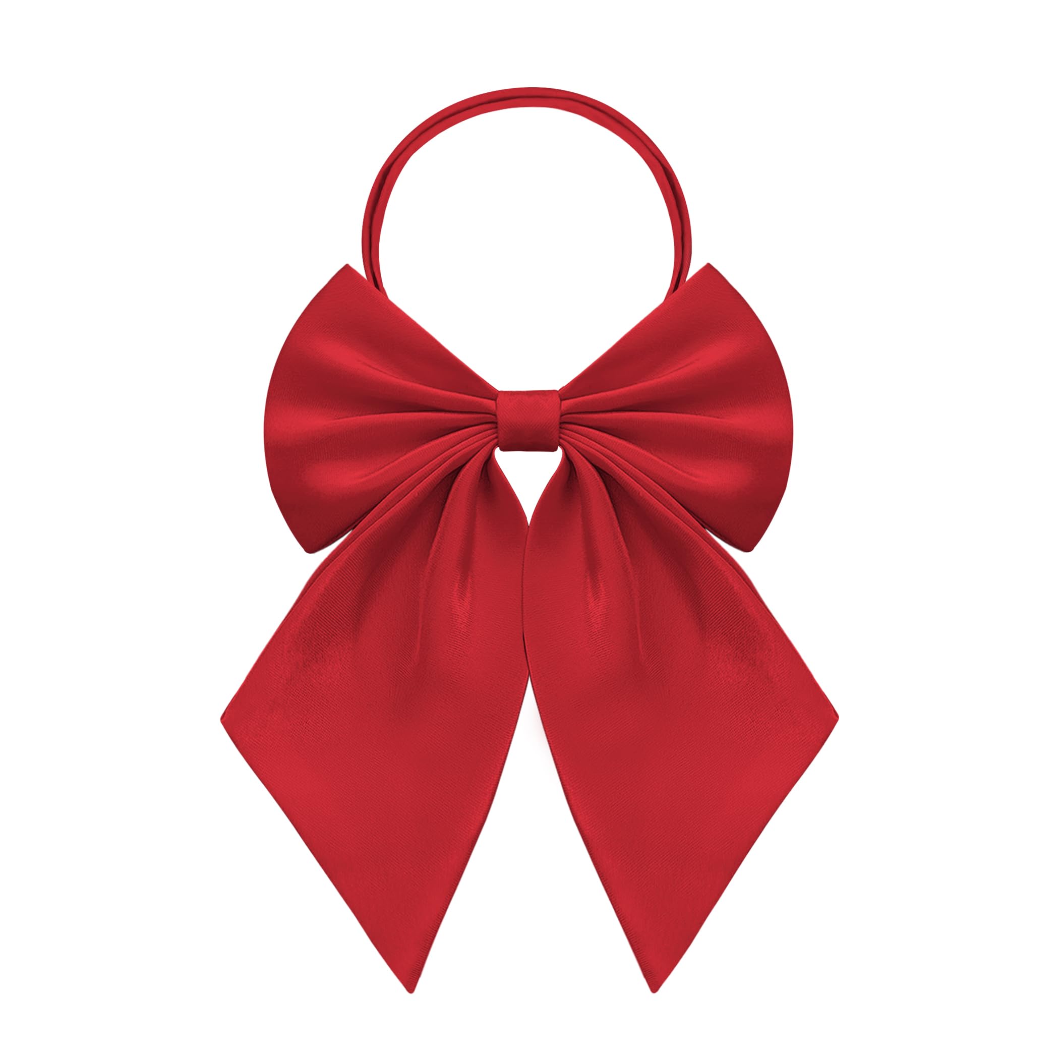 AUSUAYA Women Silk Uniform Bow Tie, Cute Anime Bowtie For School Girls Necktie/Cosplay/Goth/Valentine Party GB-B1 (Red)