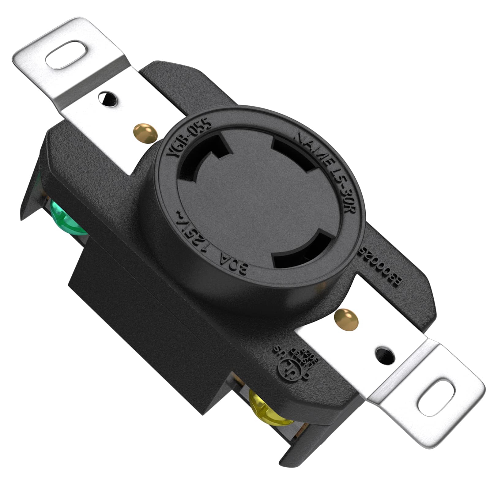 Journeyman-Pro JPRO 2620 L6-30R Locking Receptacle – 30 Amp 250 Volt Twist Lock Wall Outlet