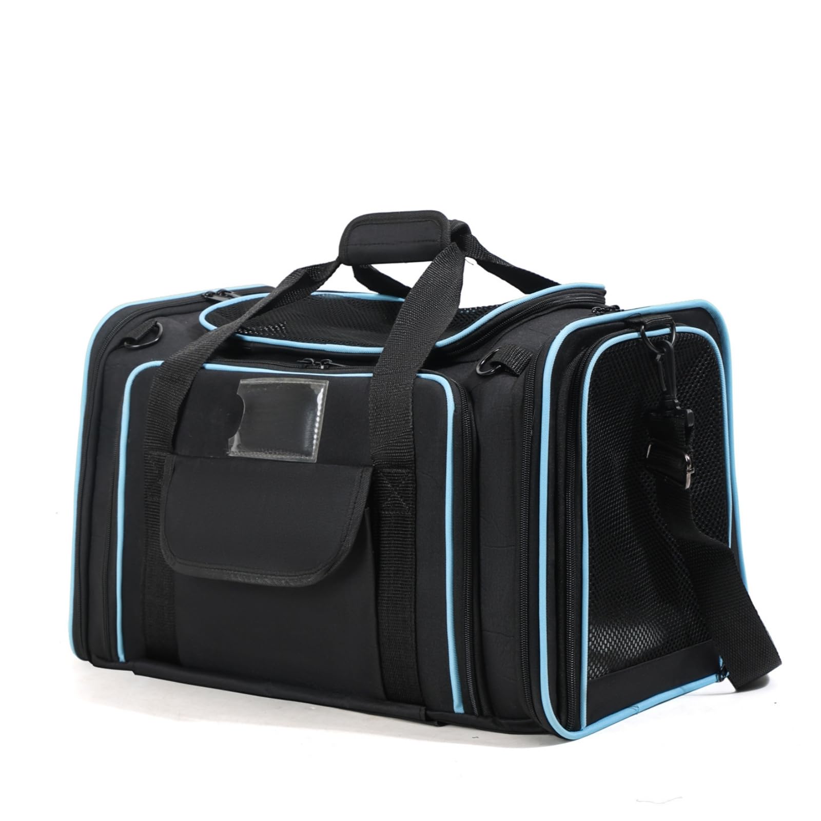 KESOTO Transportín para Mascotas Transportadora Bolsa de Viaje Jaula Portátil con Oxford Resistente y Malla en Laterales Transporte Cómodo con Asas y Correa Adecuado para Viajes Paseos al Veterinario