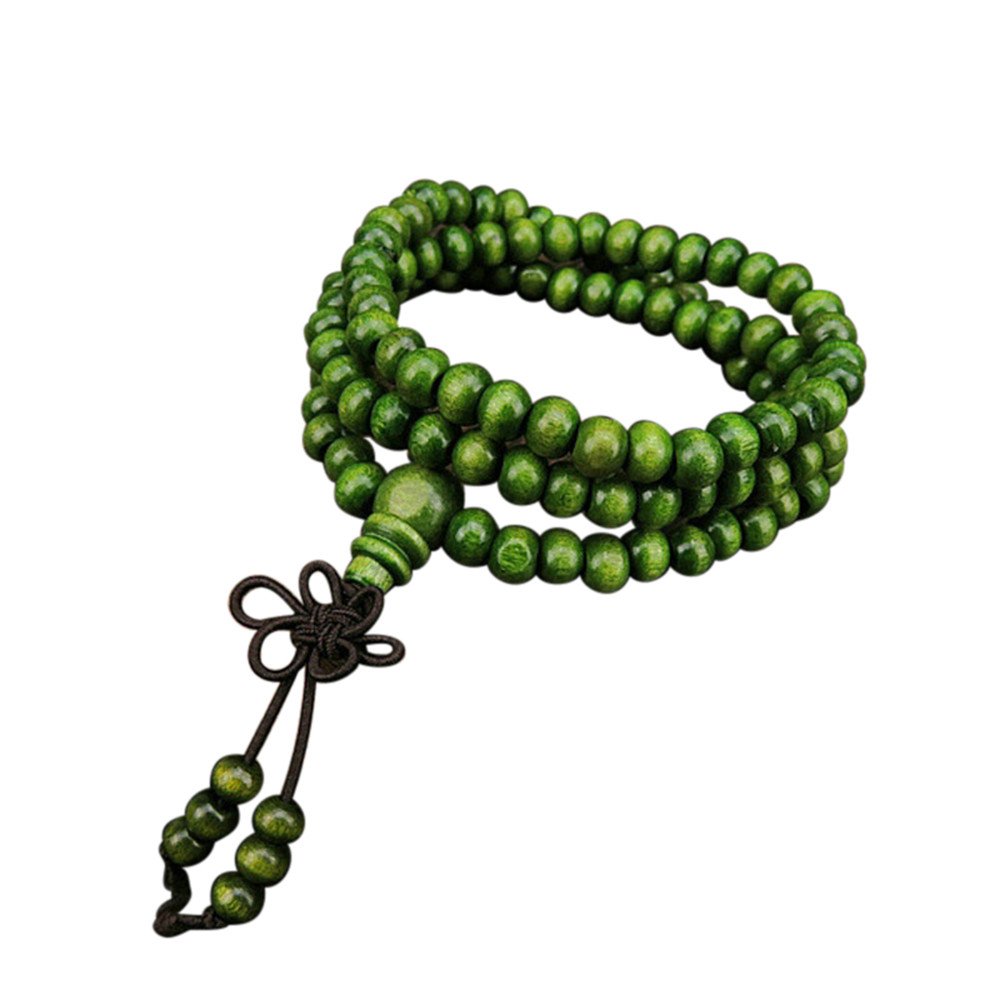 SOHNVWTGD Beads Natural Wooden Bead Sandalwood 6mm Jewelry Bracelet 108 Bracelets Earrings for Women