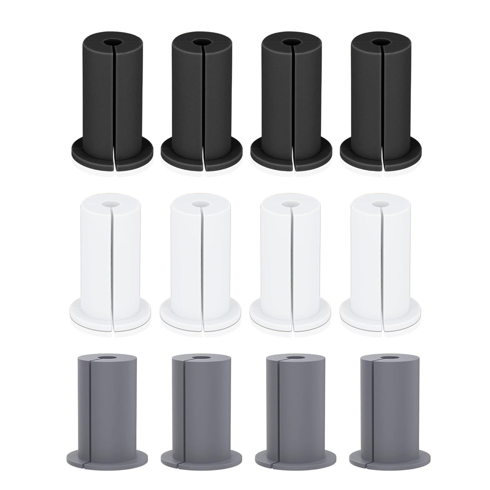 Maryear Grey Grommets 4Pcs Ethernet Cable Grommet 1 Inch Rubber Wall Pass Through For Home And Outdoors(Grey)
