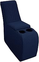 Vista 37 de YEMYHOM Funda elástica de 4 piezas para silla reclinable de jacquard con bolsillo lateral, antideslizante, ajustable, protector de muebles con parte
