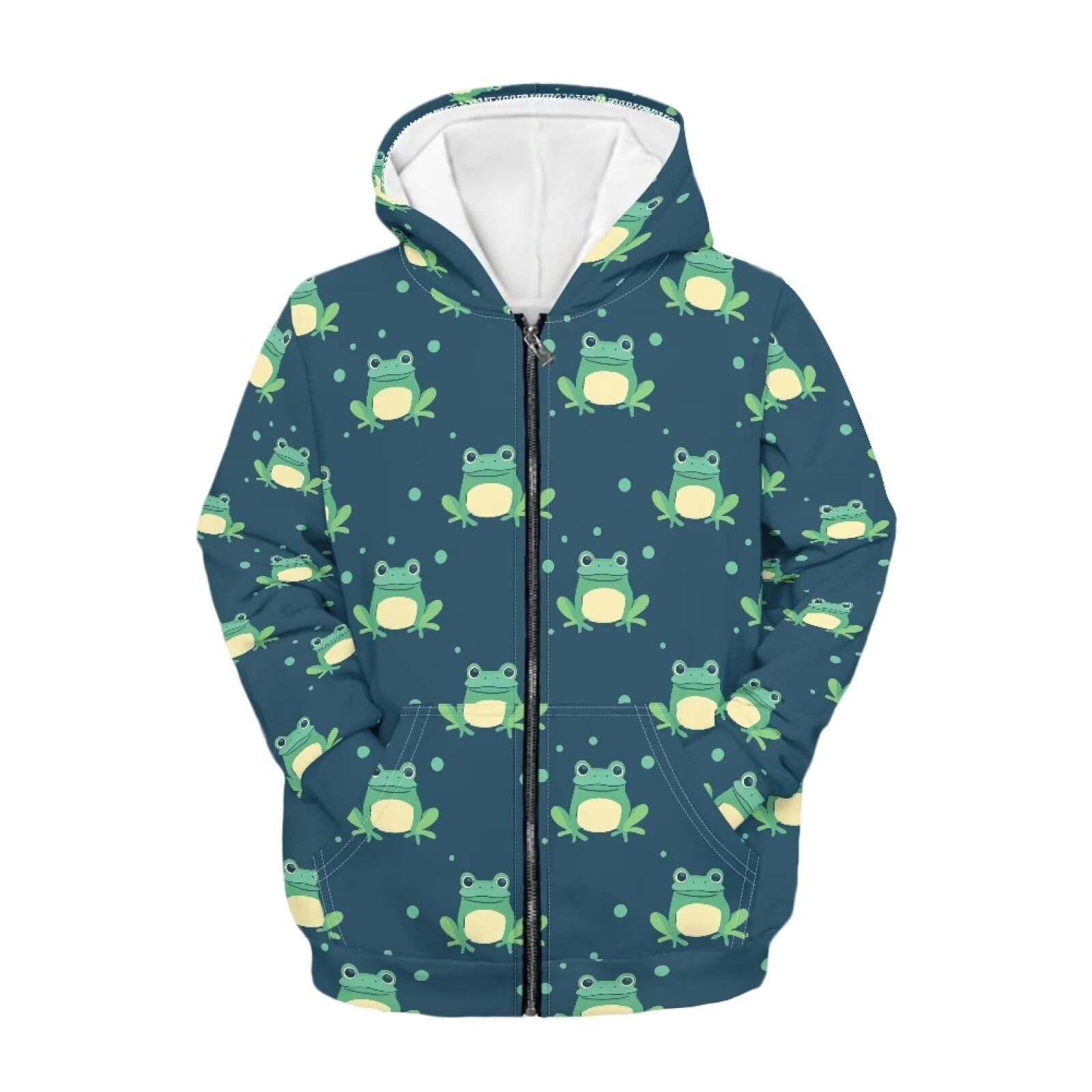 Zipper Hoodie for Kids Full Zip Up Sweatshirt Active Coat Hooded Pullover with Pockets Size 6-16 Boys Girls