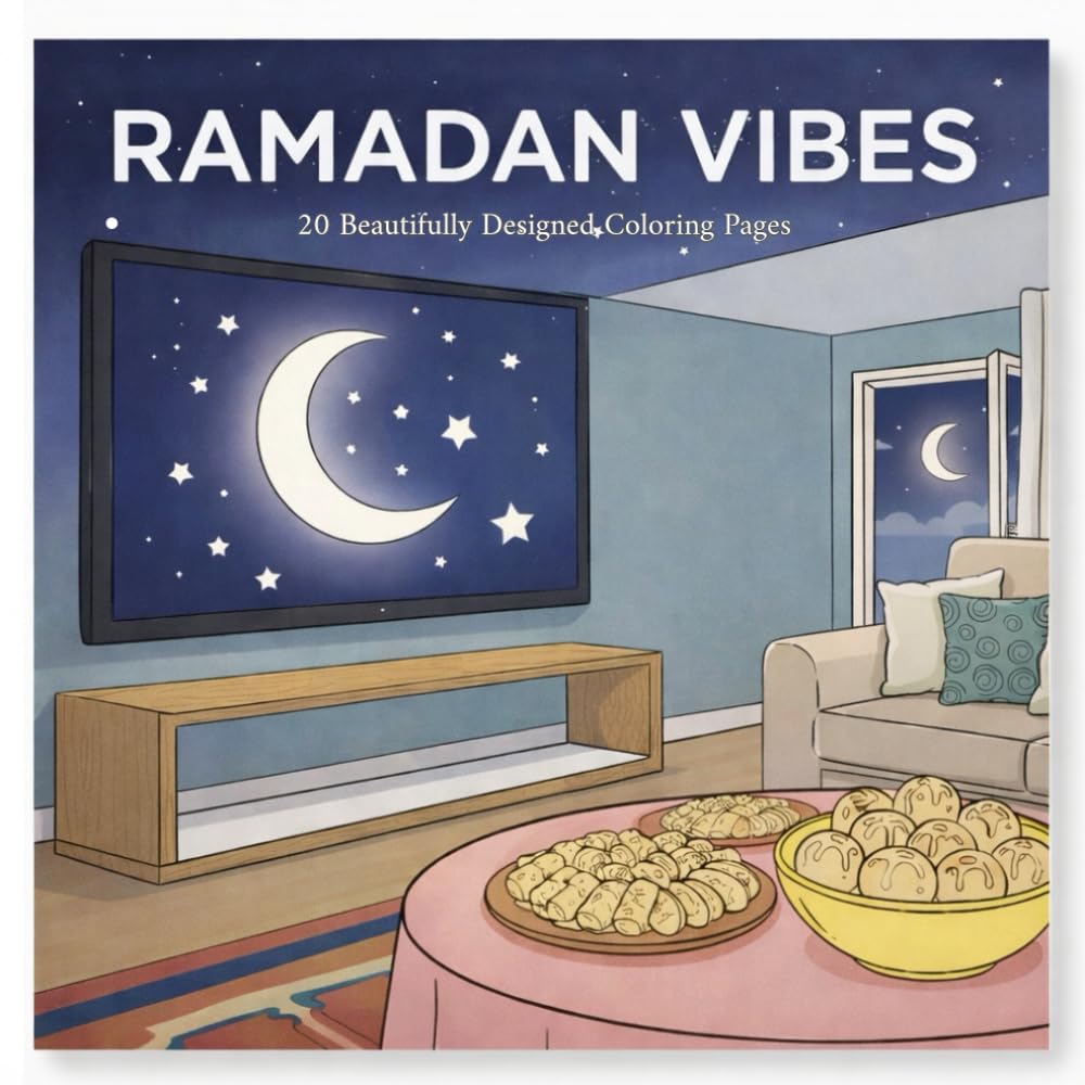 Ramadan vibes: 20 Pages of Relaxing Coloring Fun, for Kids and Adults