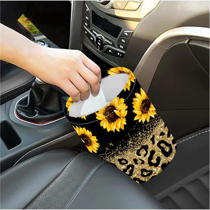 Miniatura 9 de Papelera portátil reutilizable impermeable para automóvil, organizador de vehículos multiusos, esenciales para viajes por carretera (abeja)