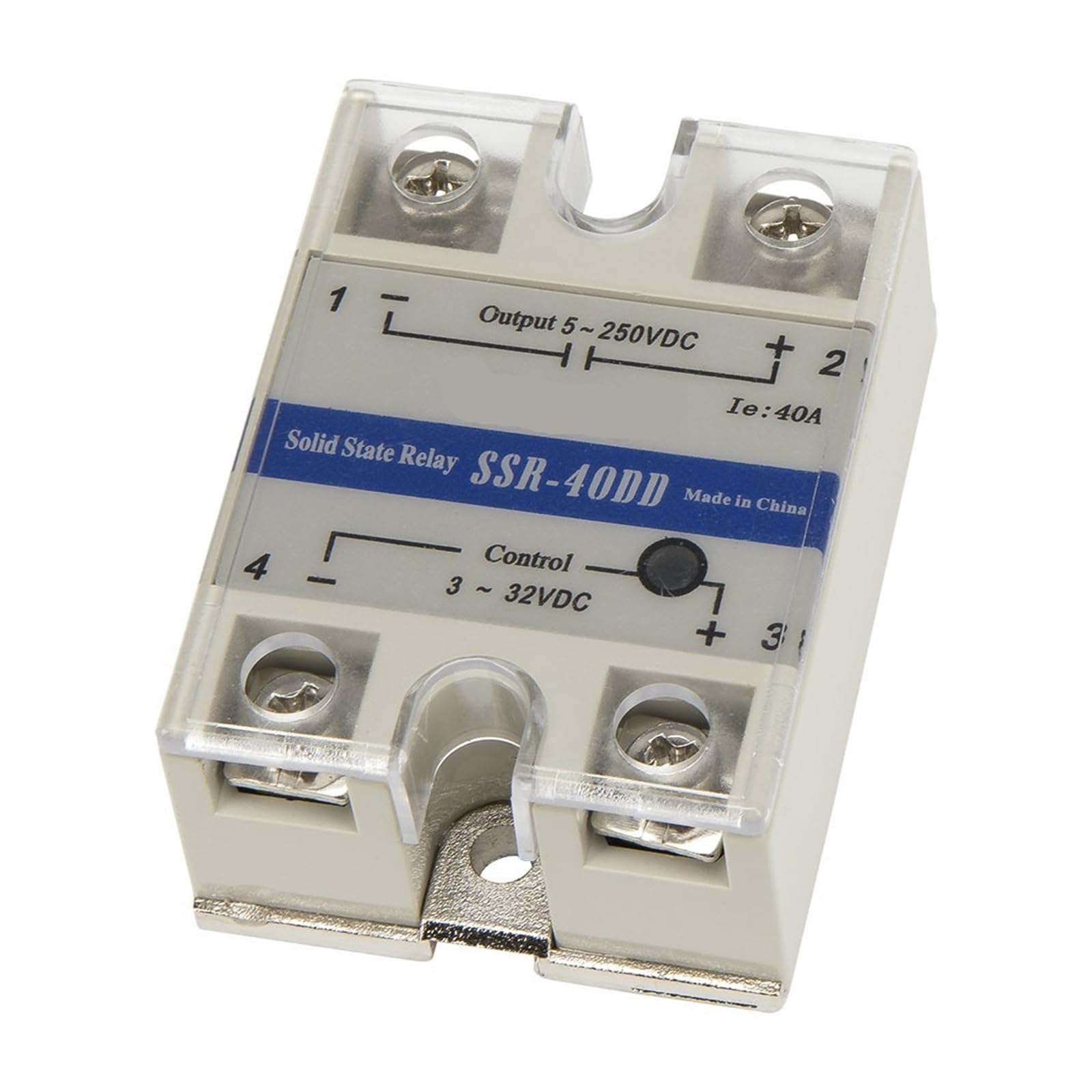 OSHZIKJII SSR-25DD SSR-40DD single phase DC to DC 25A 40A 250V solid state relay 25DD 40DD SSR(SSR-25DD)