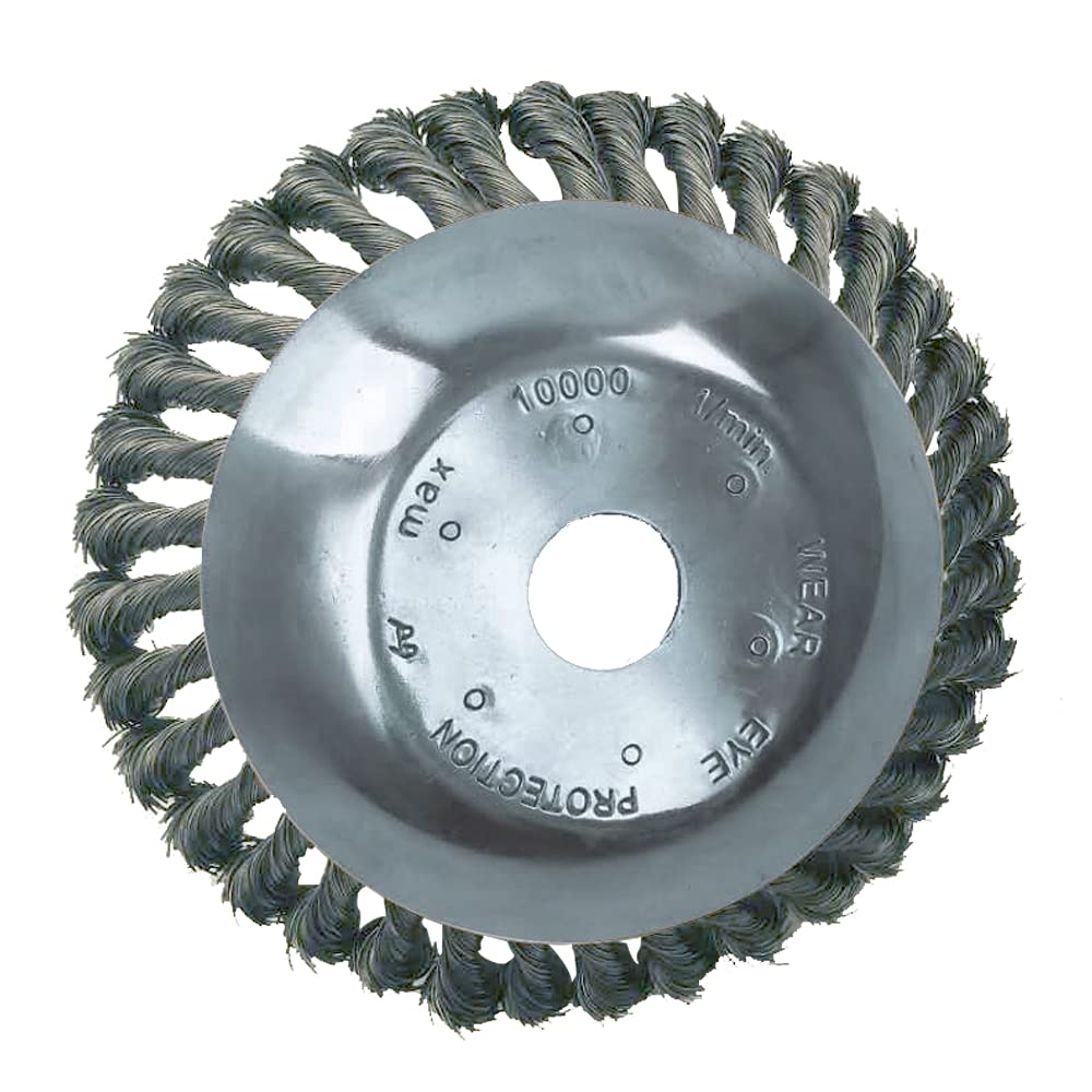 Trimmer Head Brush Cutter Outdoor Lawn Mower Head Steel Wire Razor Trimmer Head Accessories Grass Eater Tool Extra Heavy Duty Replacement for Rust Paint Angle Grinders'