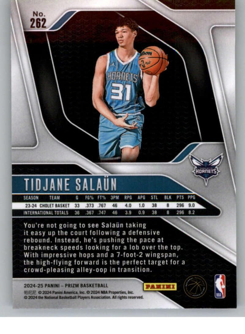 Amazon.com: 2024-25 Panini Prizm #262 Tidjane Salaun RC Rookie