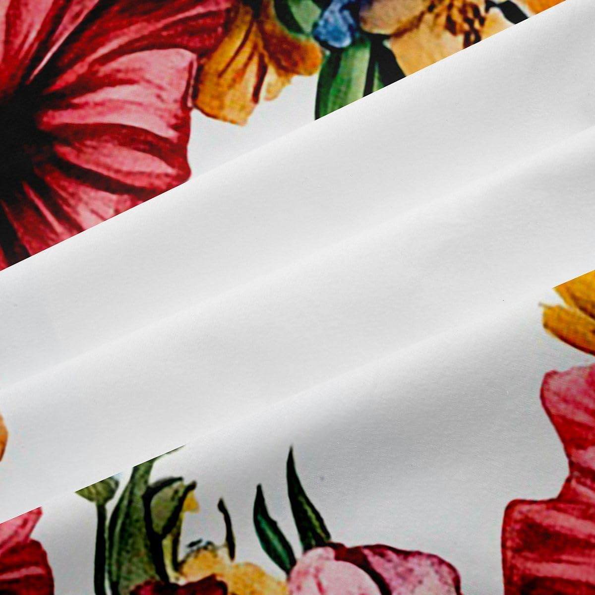 Feelyou Floral Blackout Curtains Initial Letter C Darkening Drapes for Bedroom Living Room Decor Botanical Printed Thermal Insulated Shades Window Treatments, 2 Panels 38 x 54 Inch