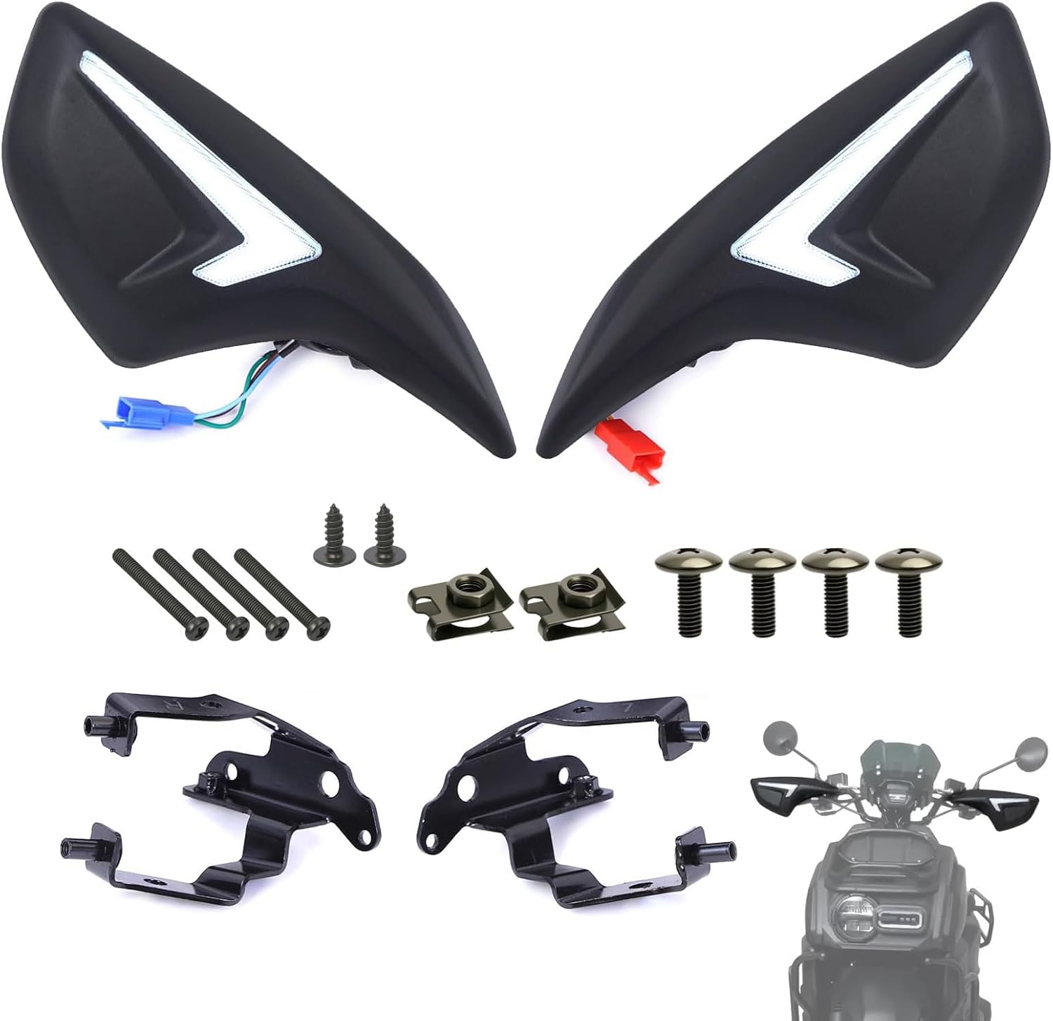 Minho Mototcycle Handgrip Covers Hand Protector Fit for 2022 2023 Yamaha Zuma 125 Lighted