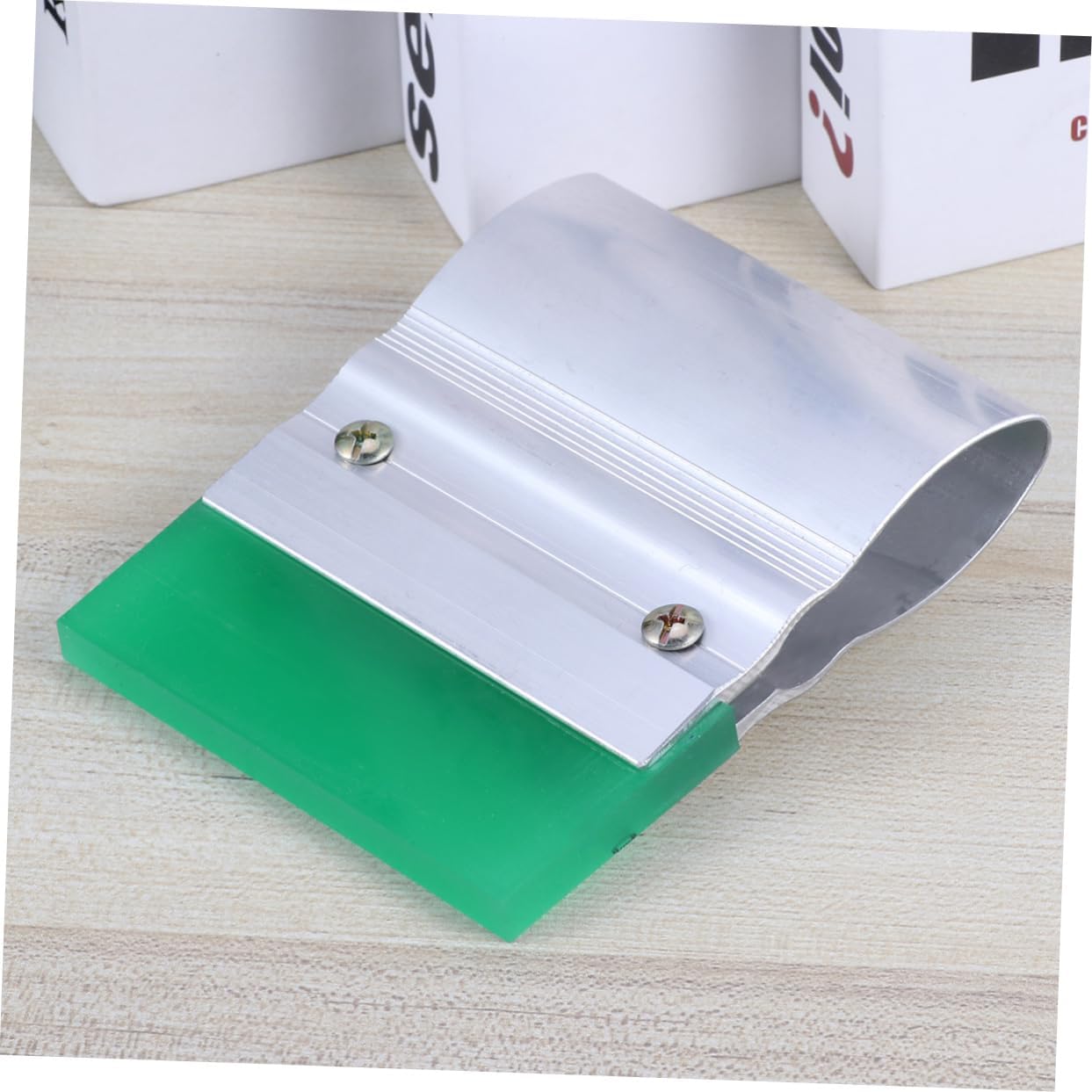 Rubber Printing Squeegee Tool Aluminum Handle Wear Scraper for DIY Silk Screen Printing Random Rubber Blade for Textile and Graphic Applications