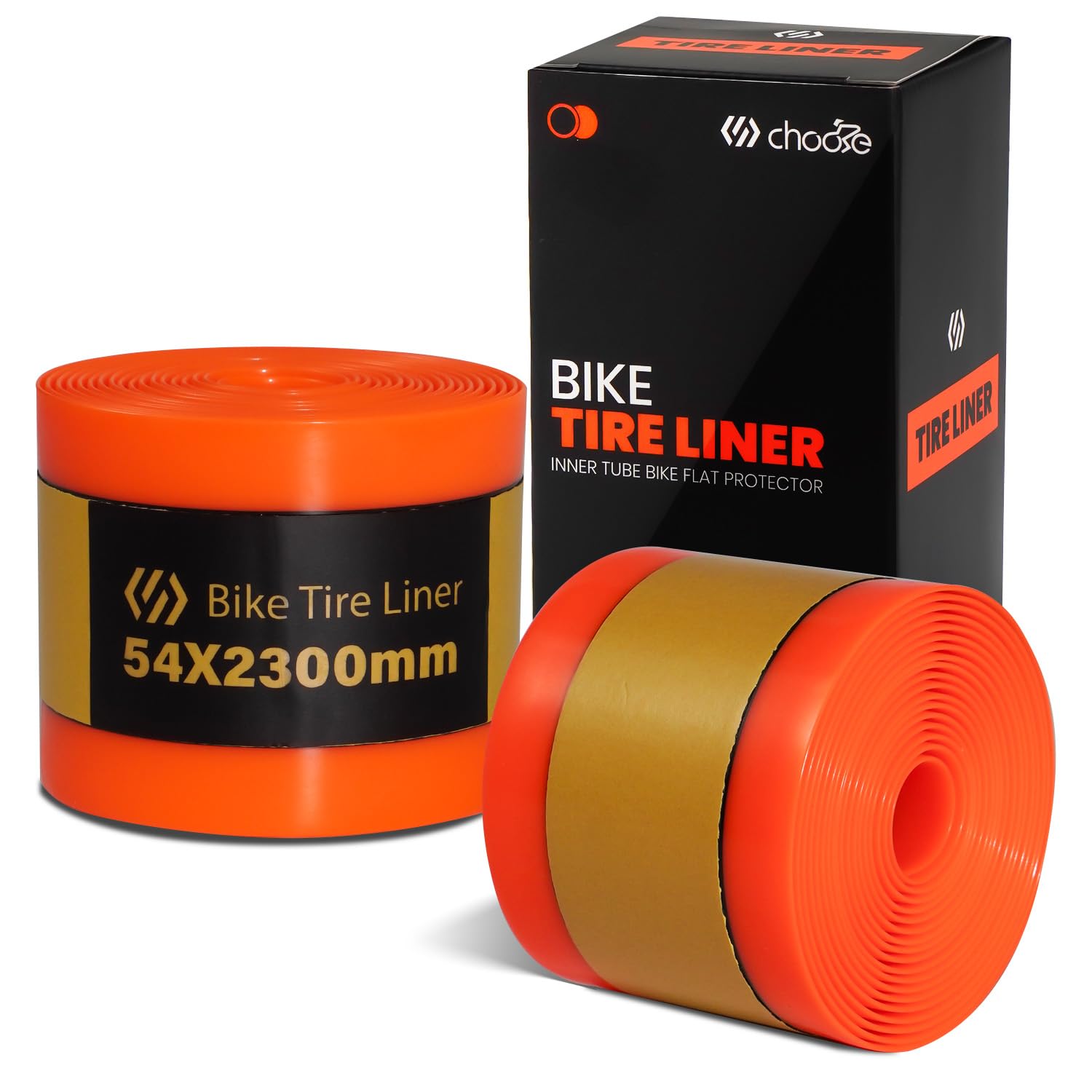 Chooee Fat Self-adhesive Bike tyre liner,Anti-puncture Tyre Liner for 20"/24"/26"Inch Mountain Bike Puncture Tyre Liner,2 pack-54mm Bicycle Inner Tube Flat Protection