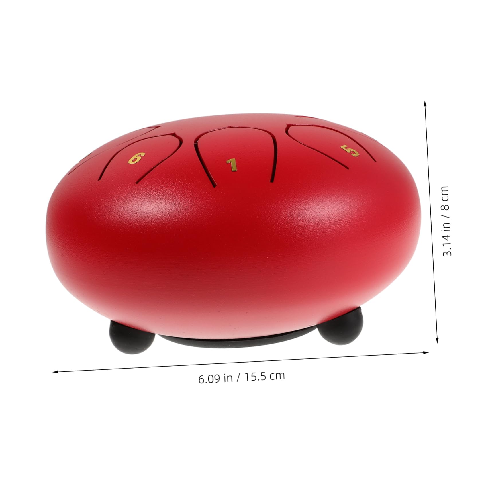 HEMOTON Elegant 6 Inch Hand Drum 8 Note Steel Tongue Drum for Boys and Girls Musical Education Tool for Meditation Yoga