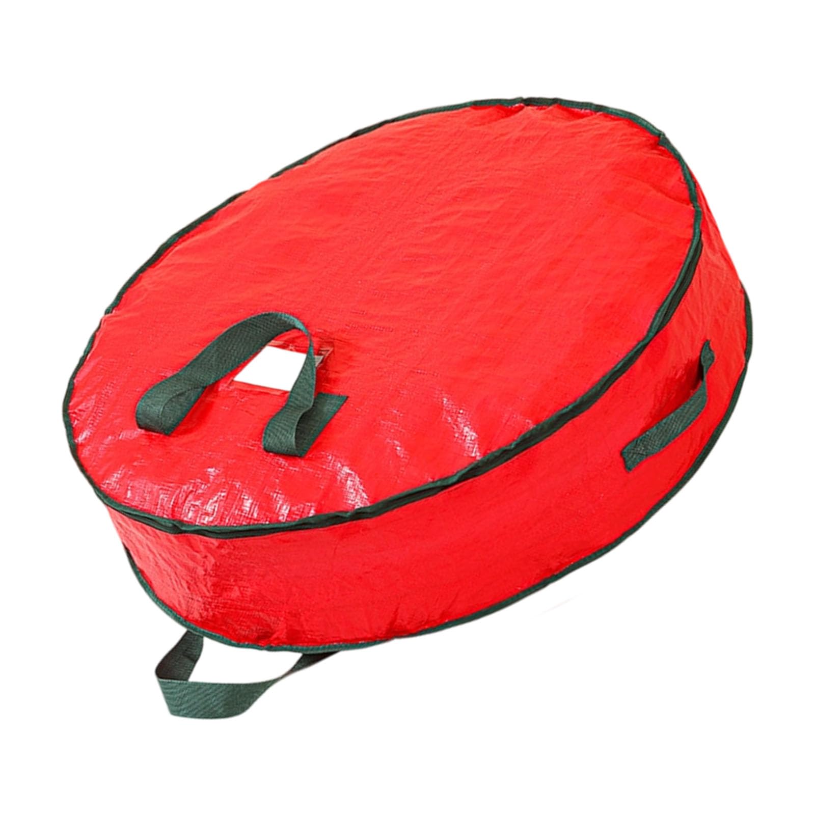 Msioytog Holiday Decoration Storage Bag Round Shape Dustproof Waterproof Fabric Wreath Protectors Portable Carry Handle Home Organization Wreath Protectors