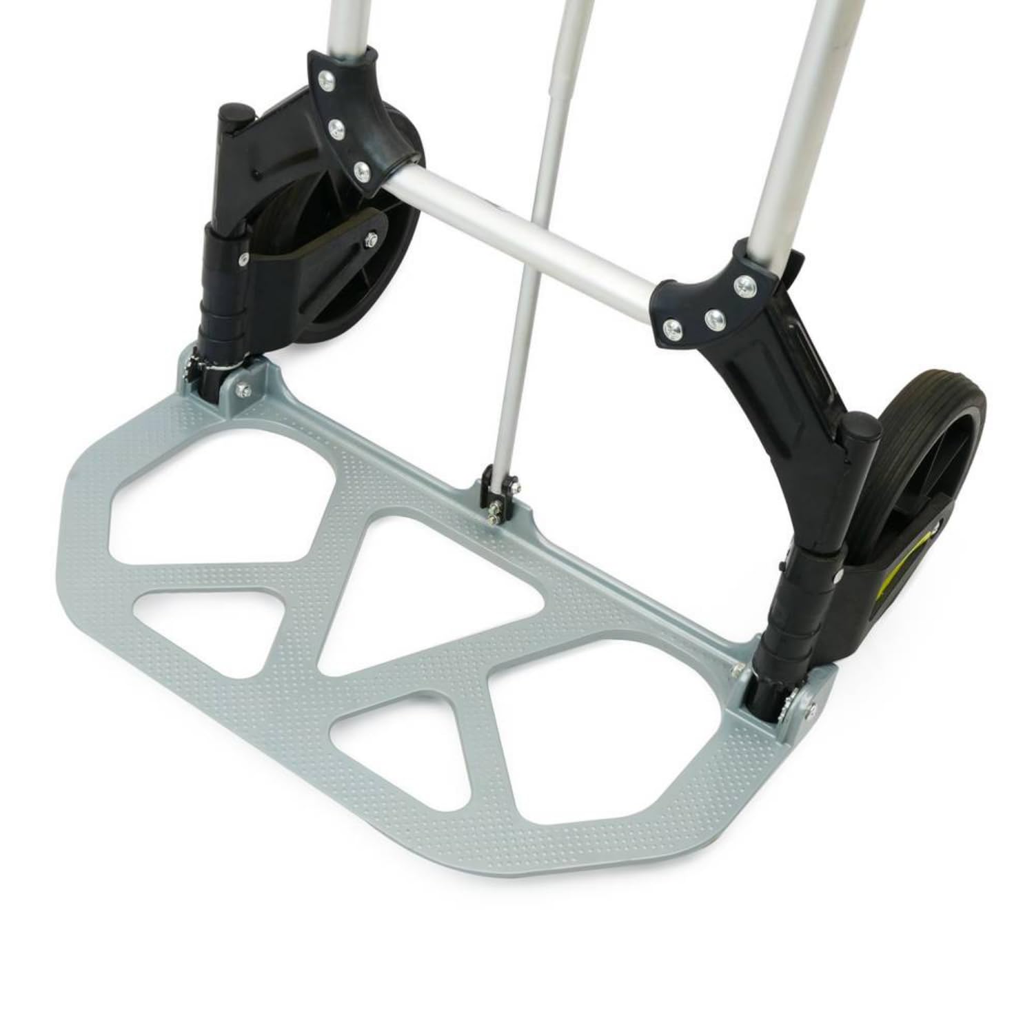 Carrello Ruote Trasporto Portatutto Pieghevole Acciaio Portapacchi Portata 70 Kg Maniglie Antiscivolo Richiudibile Salvaspazio