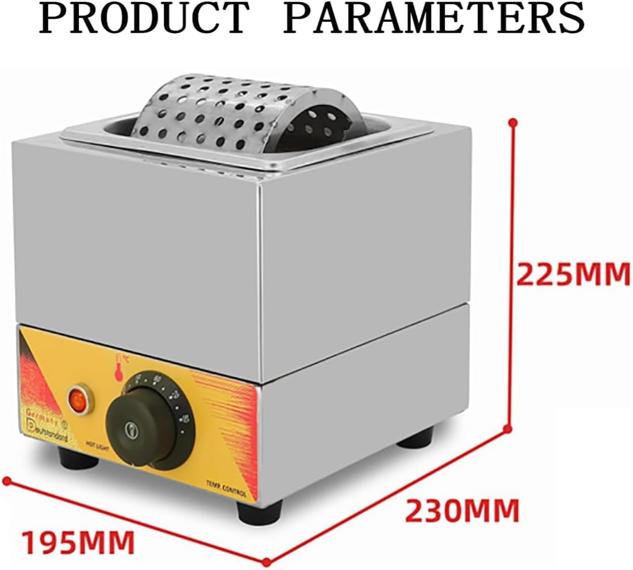 Butter Melting Warmer, 10L Stainless Steel Butter Spreader Wheel, 360° Spreads Butter Evenly, Adjustable Temp 30-80°C, for Cornbread, Steaks
