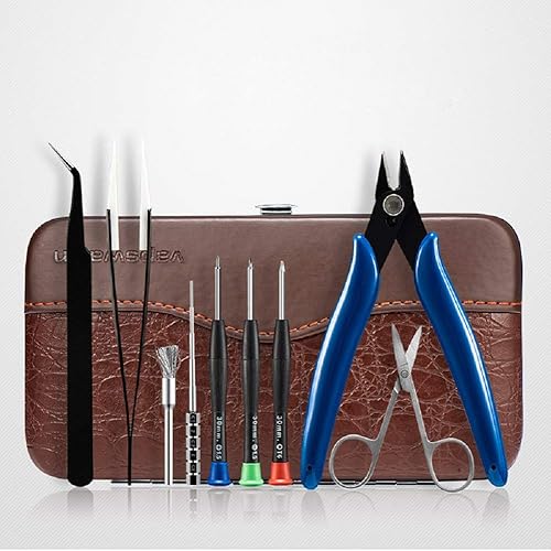 Kit de herramientas para bricolaje para reparaciones en el hogar kit de herramientas de construcción de bobina 9 en 1 incluye cissores