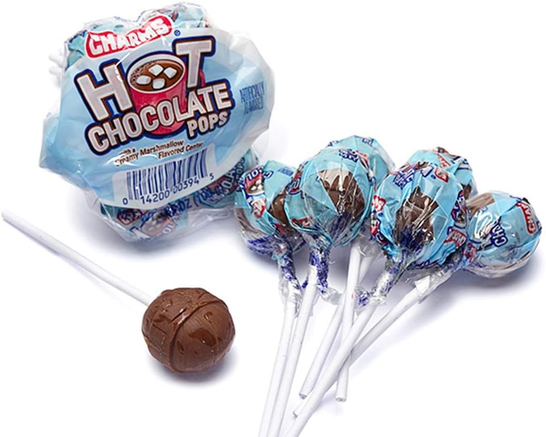 Hot Chocolate Pops with Marshmallow Flavored Center, 3 Packages of 7
