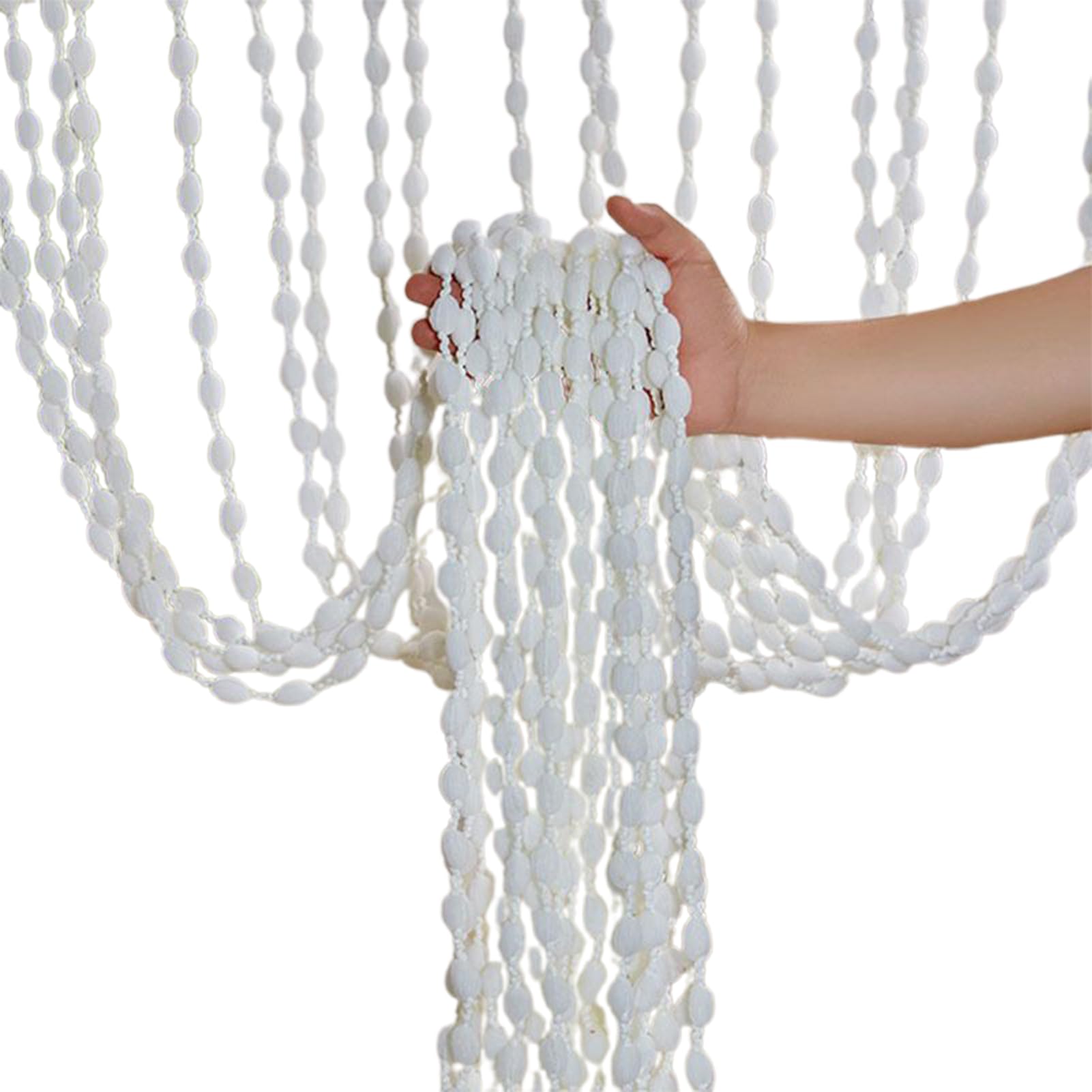 Tewzafiya Door Beads | Curtain for Back Doors, Decoration with Fringes and Rope for Balcony, Bedroom, Hotel, Wedding, Kitchen, Patio, Children's Room, Bathroom, Apartment Room