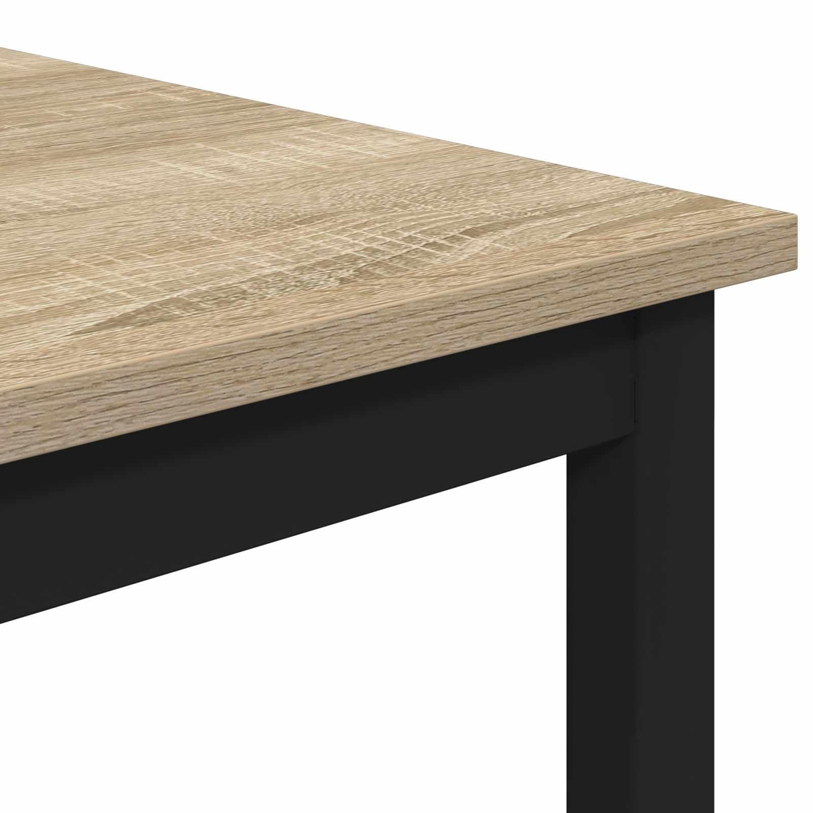 Homgoday Mesa de Bar Moderna Rectangular Estructura de Acero galvanizado y Tablero de Madera Color Roble Sonoma Patas Ajustables 52x52x110 cm para Interiores