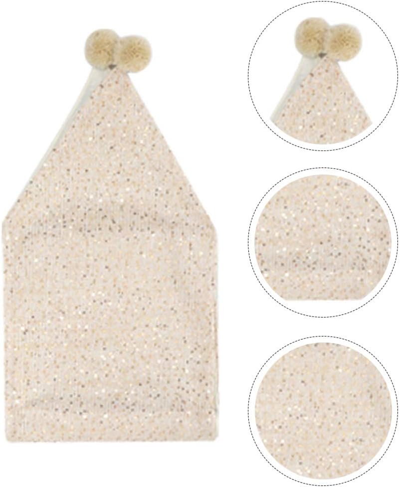 PRETYZOOM 1pc Sequin Christmas Table Runner Elegant Wool Table Cover for Holiday Decor Parties Dining and Home Use Versatile Beige Design Shiny Details for Festive Occasions