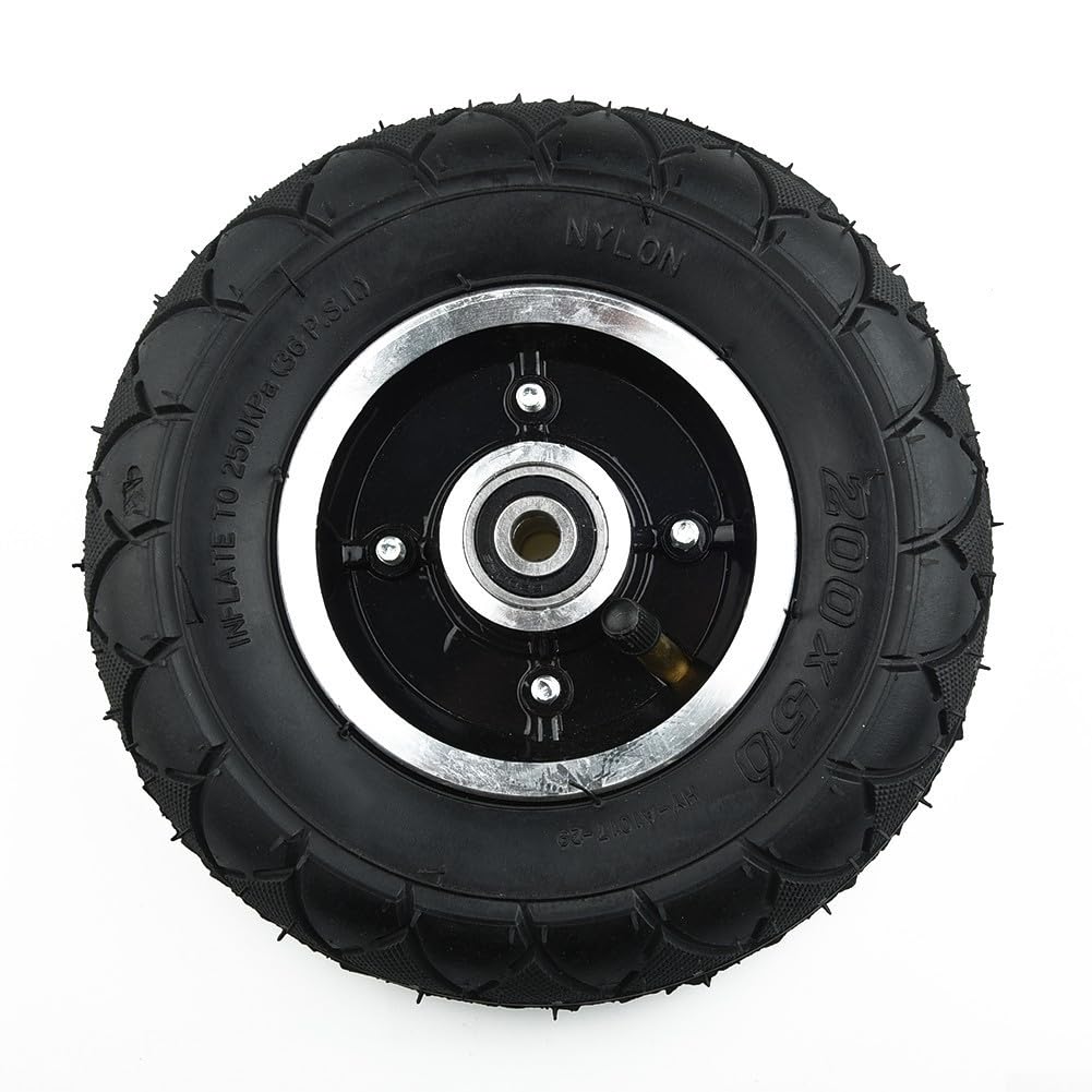Pneumatic 8 Inch Scooter Wheel Set Including Tire Inner Tube Aluminum Hub and Precision Bearing for Binglan Models