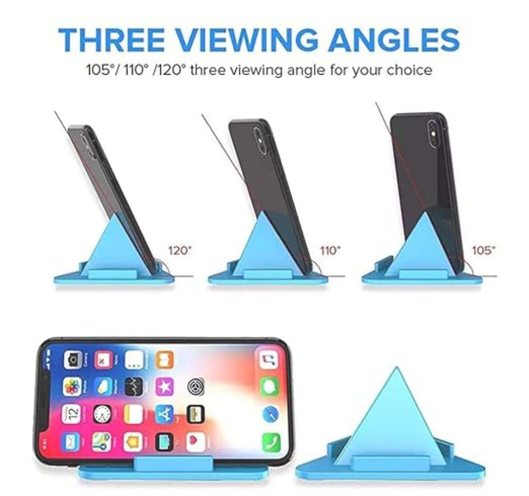 Pyramid Mobile Stand Portable Three-Sided Triangle Desktop Paradise Universal Phone Shape Holder Accessories Table (Pack of 10) offers donot miss