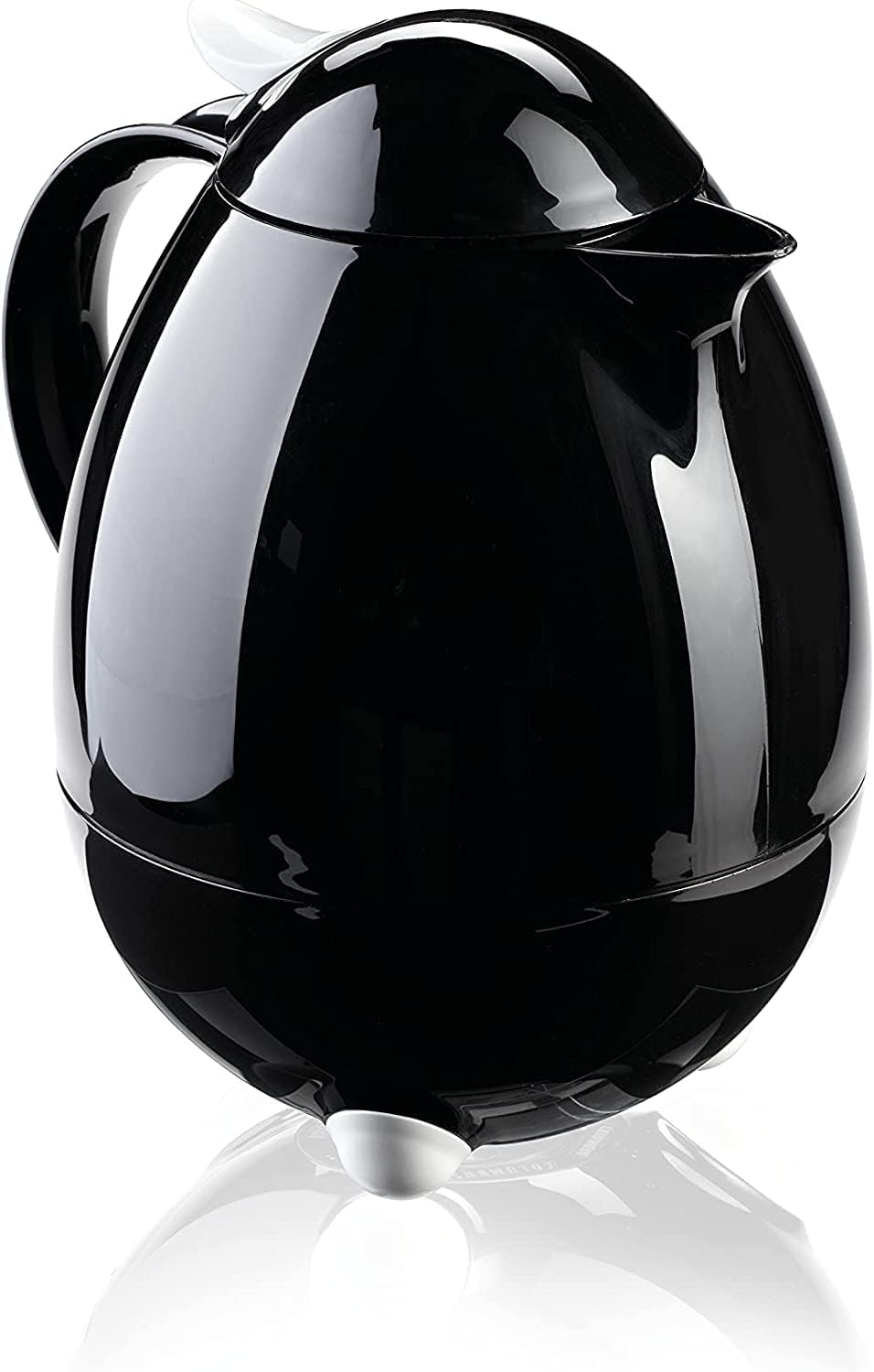 Insulating Jug Columbus Thermal Flask for Hot Drinks 1 Litre, 100% Leak-Proof Flask Mug for Cold Drinks, Plastic Flask Drink, Black