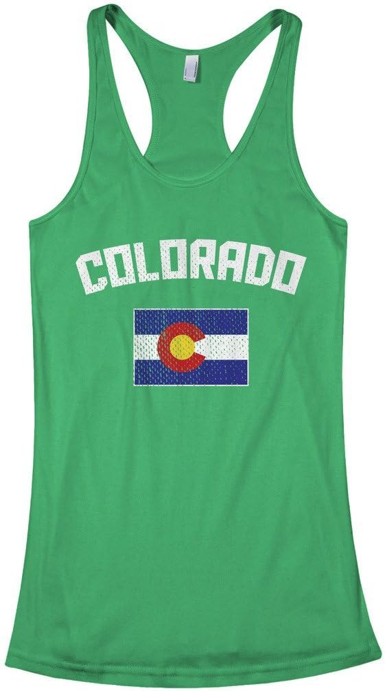 Threadrock Women's Colorado Coloradan Flag Racerback Tank Top