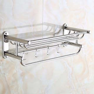 Towel Shelf Bathroom 304 Stainless Steel Bathroom Towel Rack/Single Rod Towel Rod Lengthened / / Bathroom Solid Bathroom Towel Rack Stainless Steel Bathroom Towel Rack (Size : 240cm)