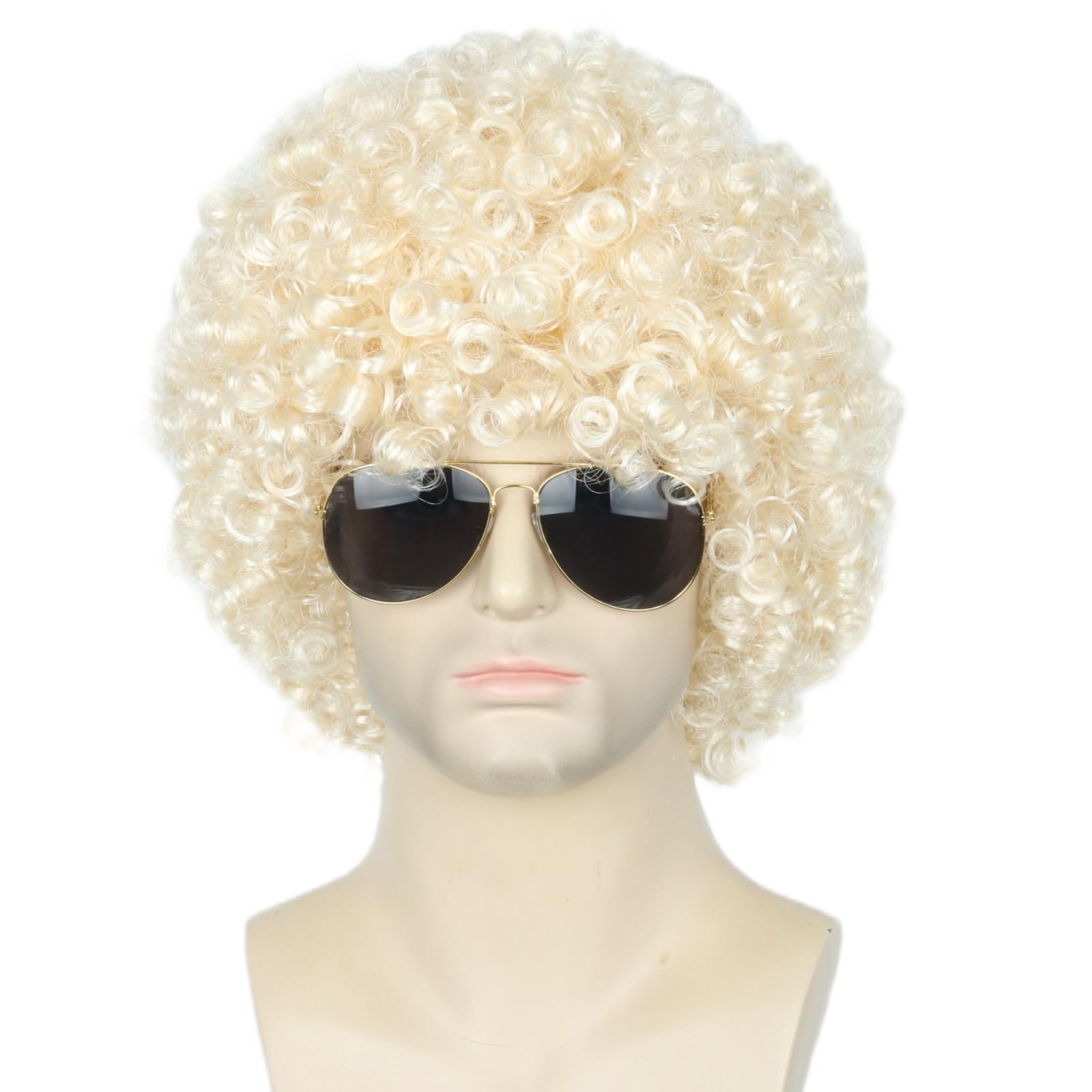 Amazon.co.jp: Topcosplayアフロ かつら アフロ ウィッグ 金髪