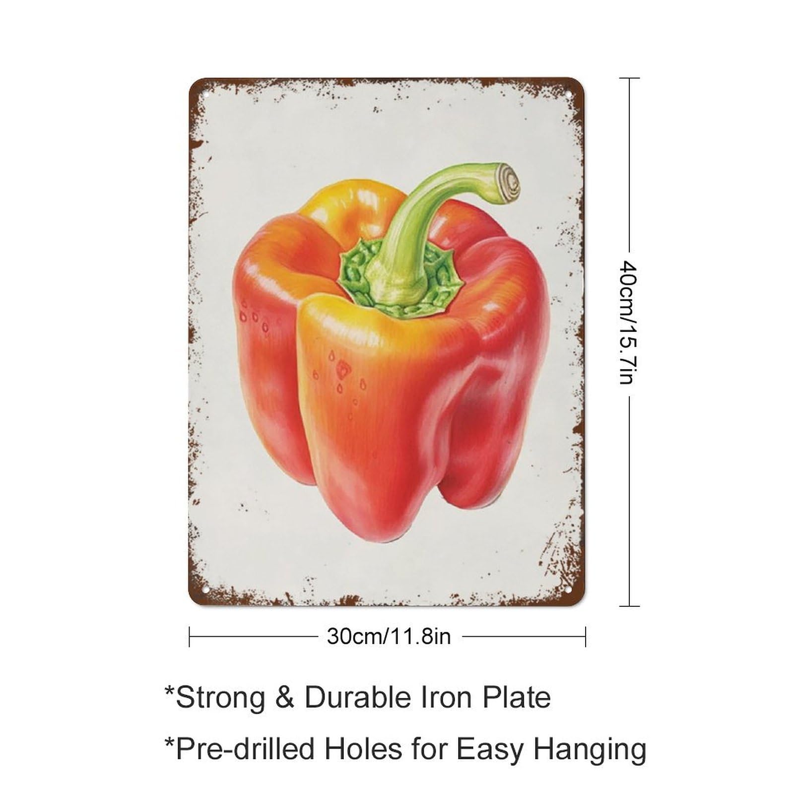 Amazon.co.jp: ピーマン ポスター アート 食べ物 水彩 壁 ドア 農家