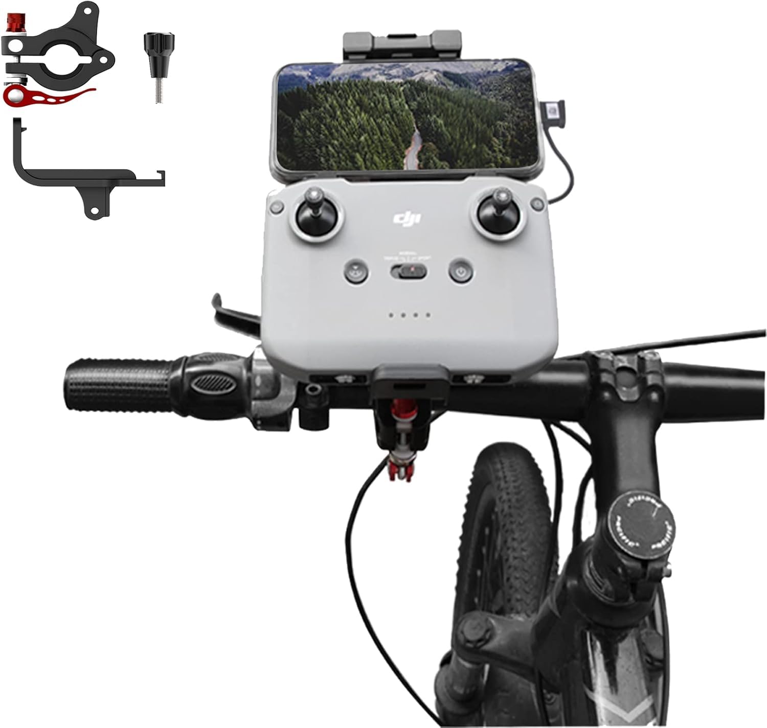 LHSUNITE Bike mount for RC-N3/2/1, remote control mount for DJI FLIP/NEO/Mini 4K/Mavic Mini 2/Mini 2 SE