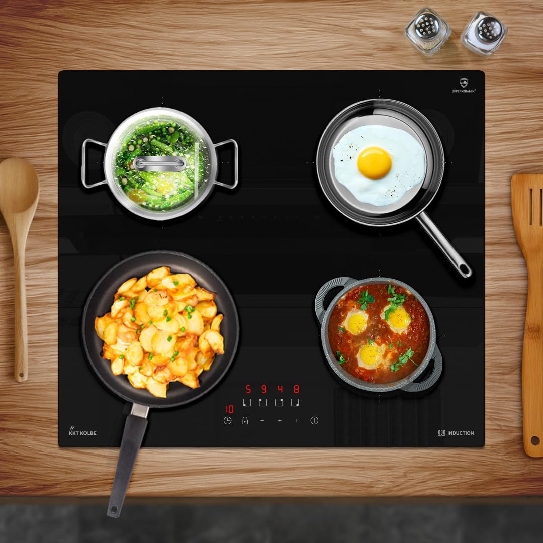 KKT KOLBE Autarkes Herdset 60cm Einbaubackofen BO7010FB 59cm Induktionskochfeld IH85900RL Airfry Katalyse Teleskopauszüge Timer