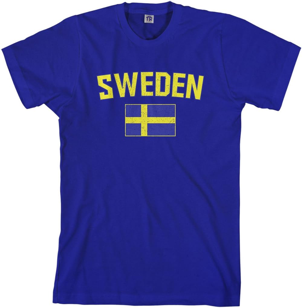 Threadrock Men's Sweden Flag T-Shirt