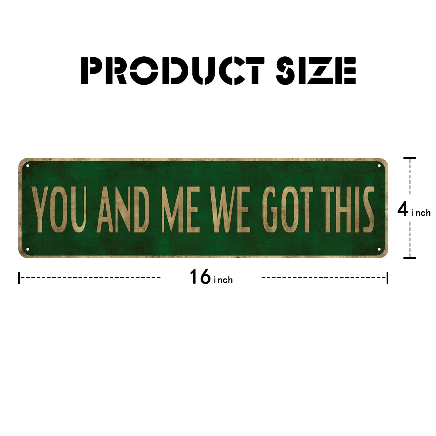 Fun Tin Sign, You And Me We Got This Vintage Metal Tin Sign, 4x16 Inch Man Cave Wall Decoration For Home/bar/cafe/cinema