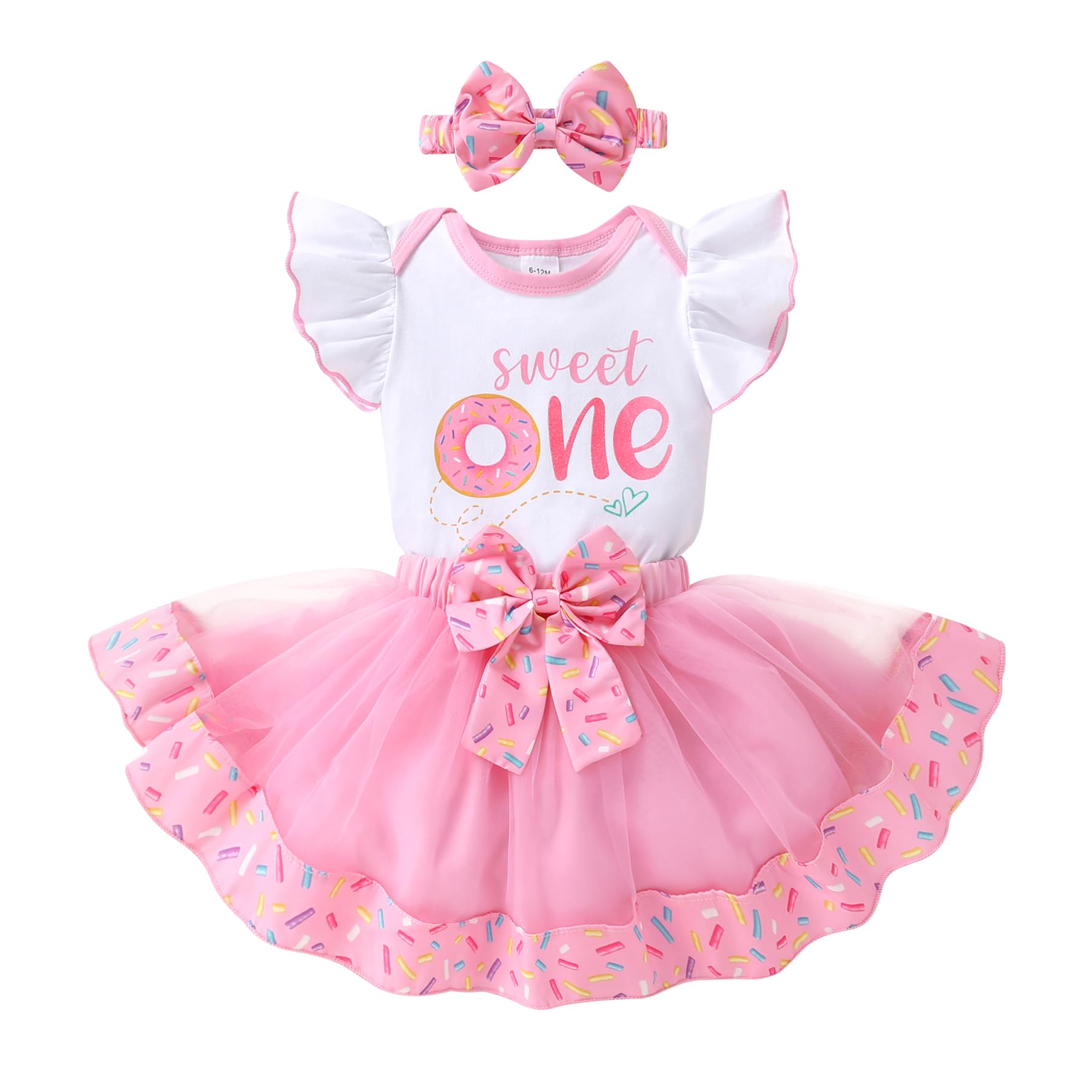 YOUNGER TREE Doughnut Bee Romper Set