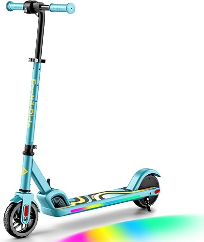 FanttikRide C9 Pro Electric Scooter for Kids Ages 8+, Colorful Rainbow Lights, 5810MPH, 5 Miles Range, LED Display, Adjustable Height, Foldable, disponible en Yaxa Colombia