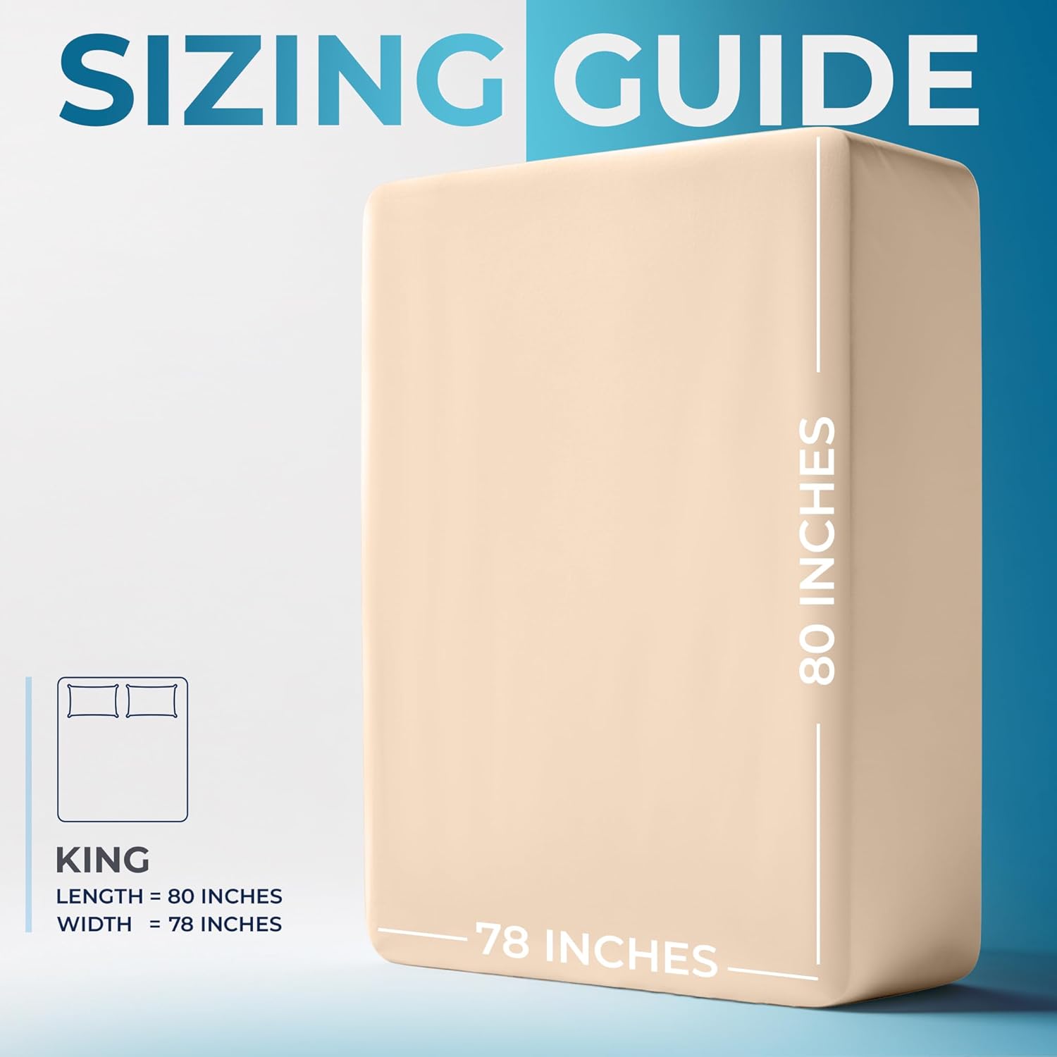 Utopia Bedding King Deep Pocket Fitted Sheet – Extra Deep Pocket – Fits up to 21 Inch Mattress – Hotel Luxury – Soft, Breathable and Comfy – Shrinkage and Fade Resistant – Easy Care – (Beige) - Image 2