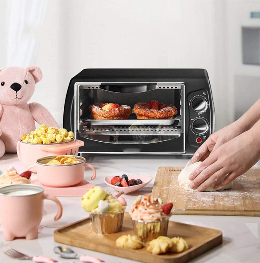 Mini tostapane da 10 Litri ， Forno da appoggio Multifunzione Forno da appoggio a convezione Cucina Domestica in Acciaio Inossidabile Bianco Utile