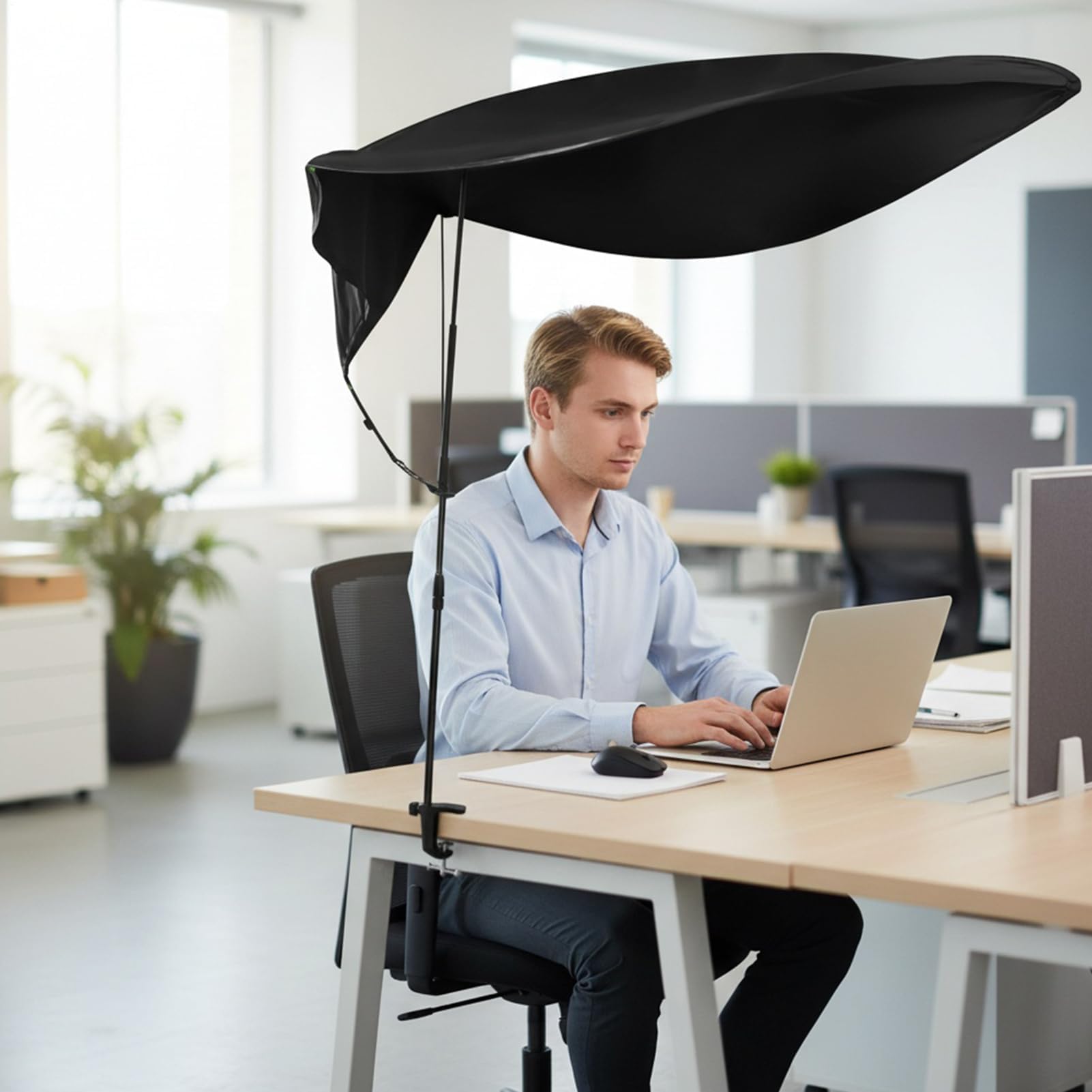 Großes Büro, einfach zu montierende Kabinen-Schreibtisch-Trennwand mit Softblock-Funktion, Arbeitsplatz-Komfortwerkzeug, Schreibtischzubehör für Mitarbeiter, ideal für Arbeitsplätze