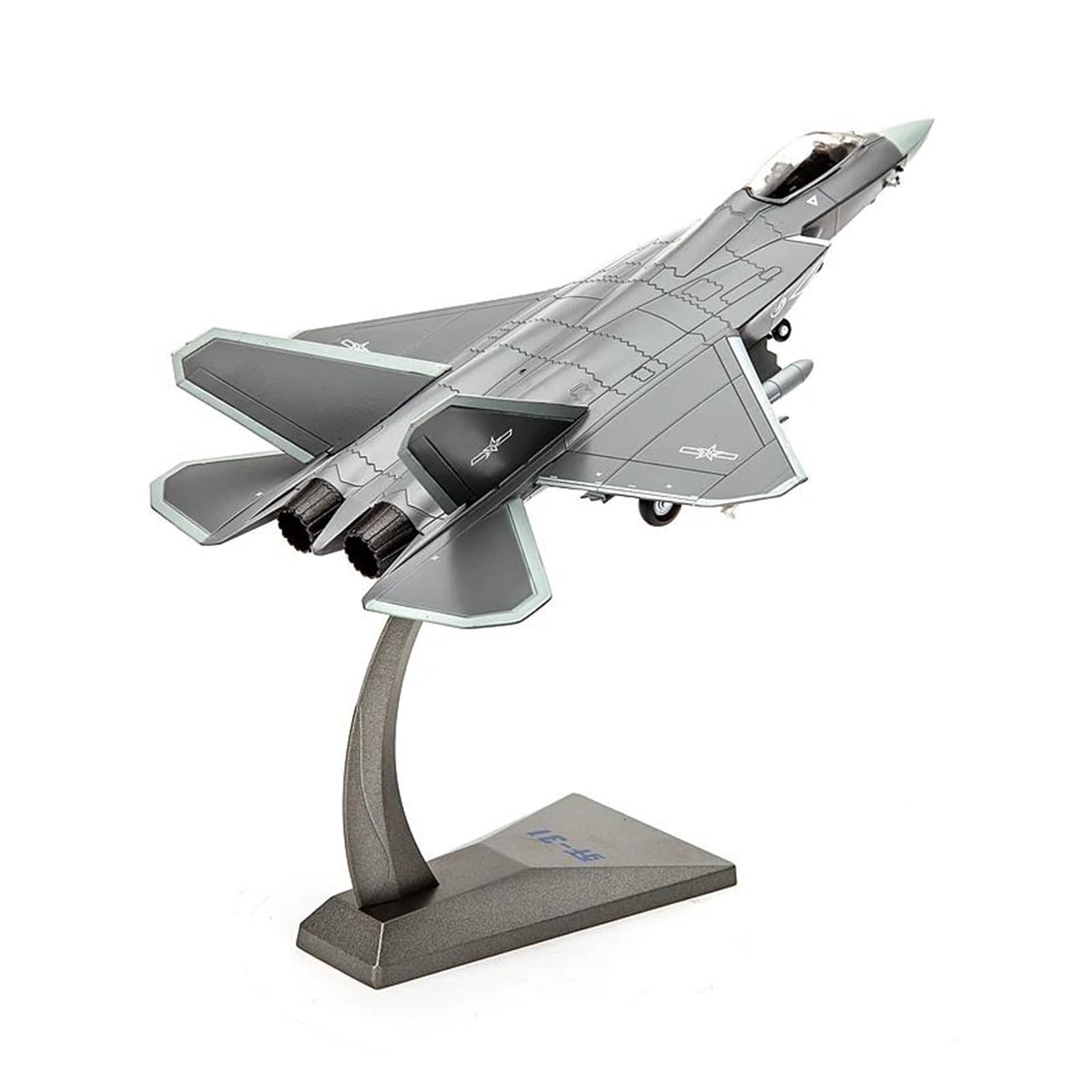 Avión militar FC-31 diecast adorno de aleación 1/72 para decorar despachos y estudios
