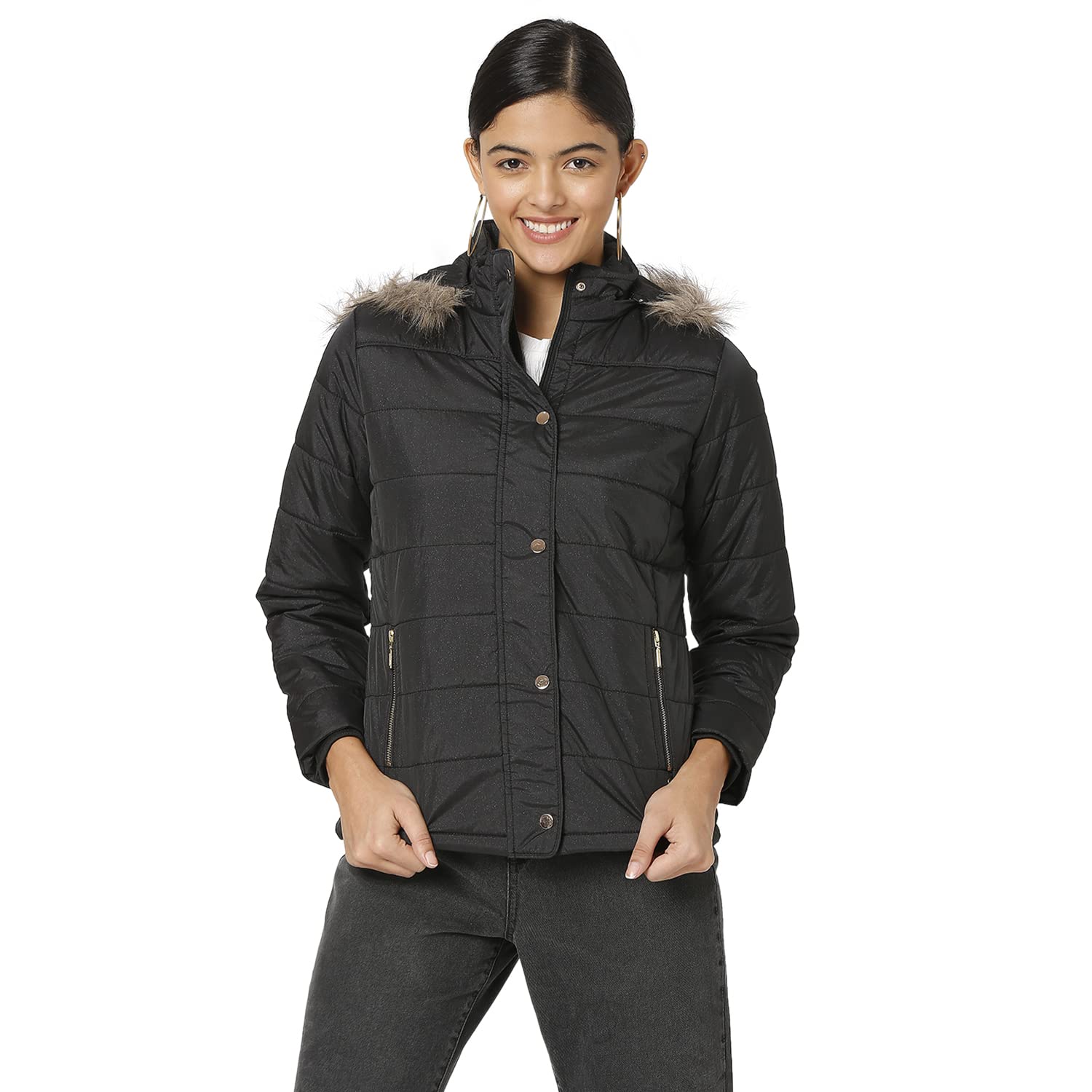 Spykar Women's Denim Standard Length Solid Jacket (8907966887091P) in blue