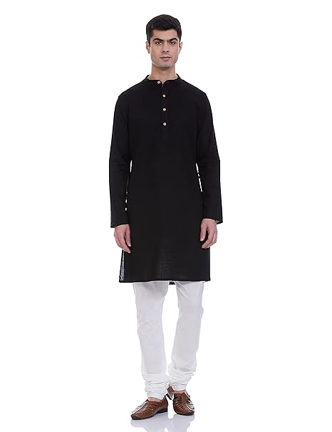 Amazon Brand - Symbol Men's 100% Cotton Solid Long Length Casual Kurta - Regular Fit (Available in Plus Sizes) - Image 9
